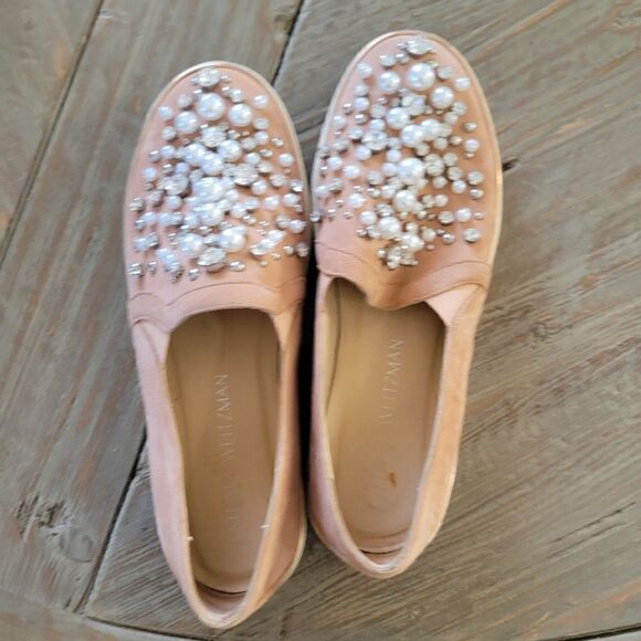 Stuart Weitzman Jeweled flats shoes 37 - Picture 2 of 8